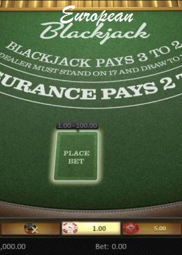 Betsoft European Blackjack - Free blackjack - Free Casino